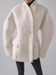 100% polyester Care instructions: Machine wash cold coat in White with regular silhouette