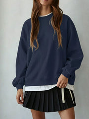 cotton sweatshirt in red with oversized silhouette