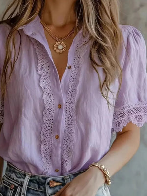 ivory regular button-down shirt with collared