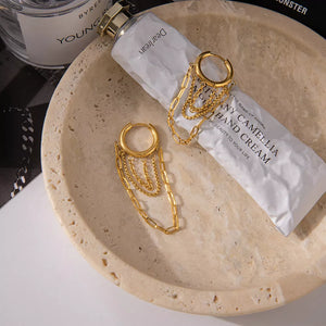 18K Gold-Plated,Stainless Steel Care instructions: Avoid wearing during exercise earrings in Gold with straight silhouette