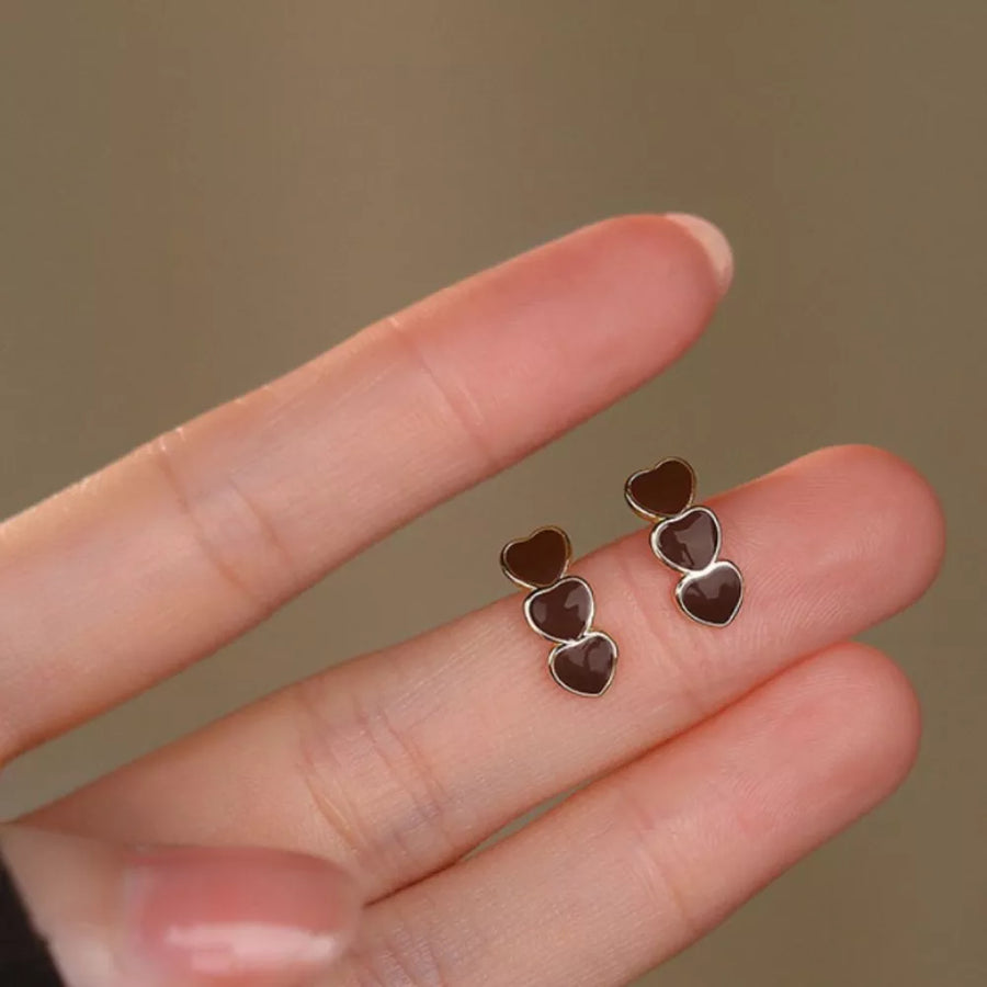 18K Gold-Plated,Resin,925 sterling silver Care instructions: Avoid wearing durin earrings in Burgundy with jewelry silhouette