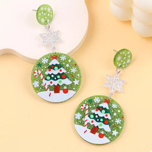 earrings in Style D with holiday-themed and dangle