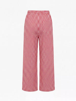 Black wide-leg pants with full-length and drawstring