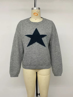 navy blue pullover sweater with pullover and geometric