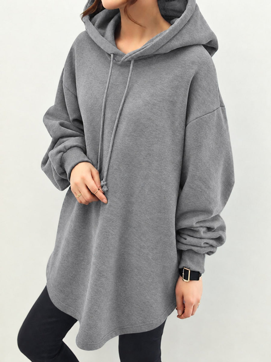 streetwear pullover hoodie in Gray with hooded