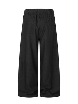 Black wide-leg pants