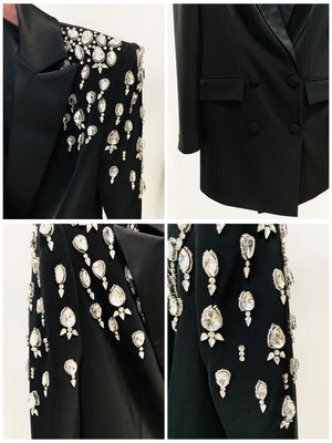 black mini dress with pocketed and long sleeve