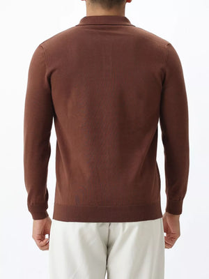 45% Acrylic 37% Cotton 18% Nylon Care instructions: Machine wash cold polo shirt in Apricot with regular silhouette