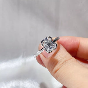 0.3 Carat Moissanite Solitaire Ring In Sterling Silver option 4
