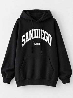 Light Gray oversized pullover hoodie with hooded