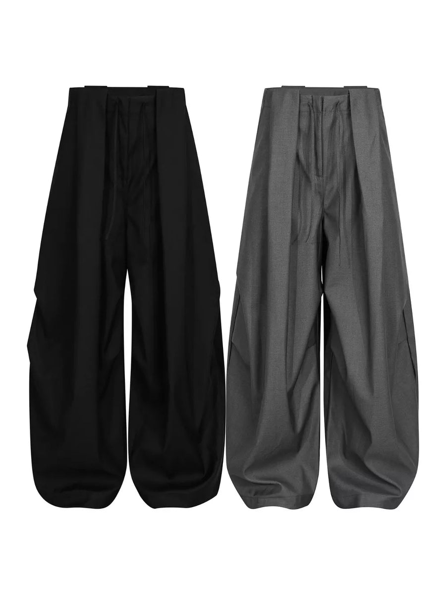 Black with Men's Wide Leg Dress Pants