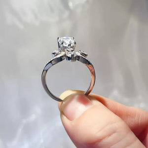 1.2 Carat Pear-cut Moissanite Sterling Silver Ring option 5