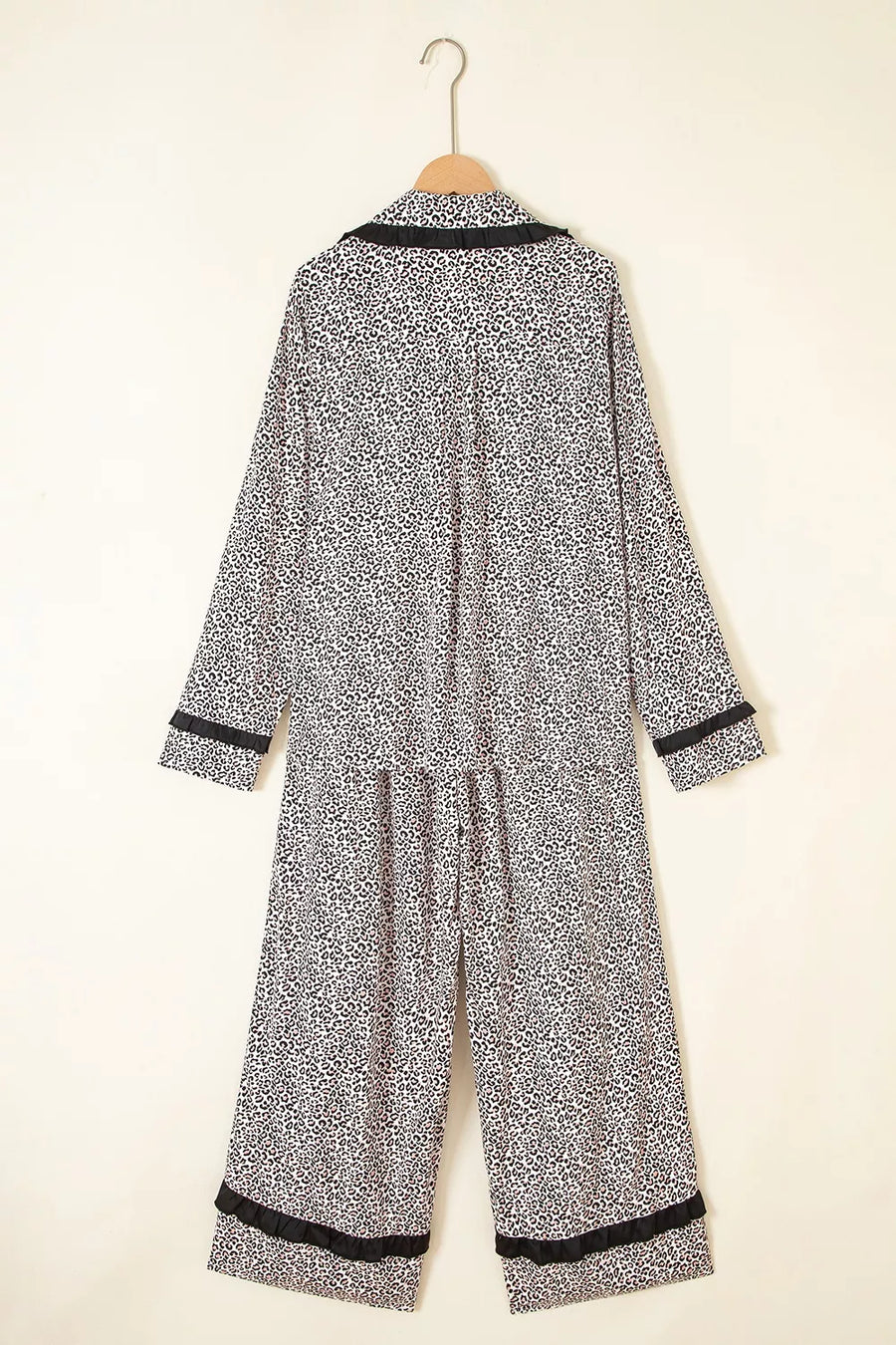 classic pajama set in Coffee Brown with collared