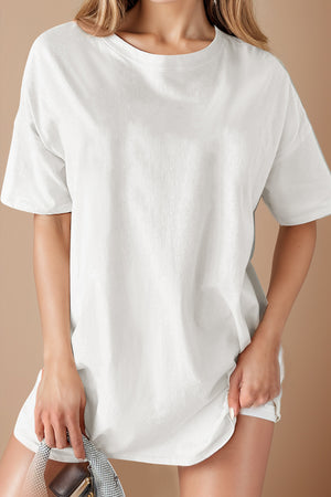 Vonili oversized slouch tee dress in black