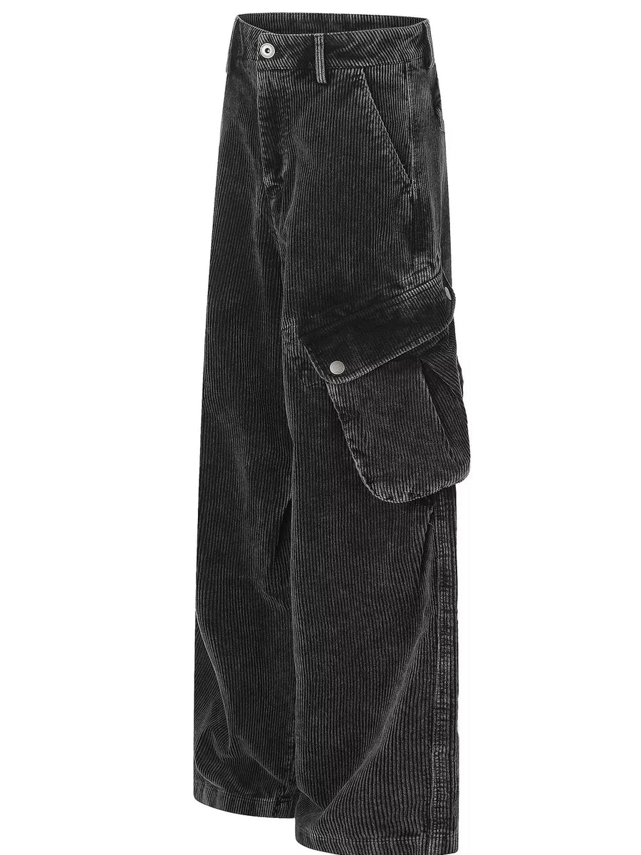 100% cotton Care instructions: Machine wash cold cargo pants in Dusty Blue with wide-leg silhouette