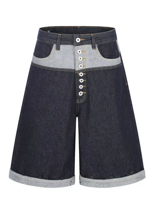 Men's Button Fly Denim Capris