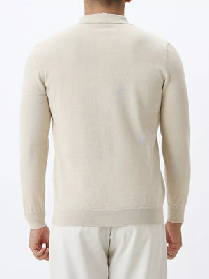 polo shirt featuring striped in Apricot with 45% Acrylic 37% Cotton 18% Nylon Care instructions: Machine wash cold texture