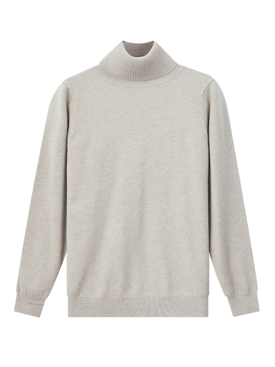 Dark Blue turtleneck sweater with hip-length and pullover