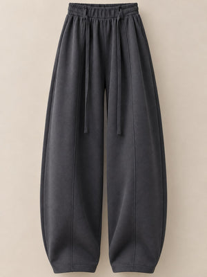 Cotton 50%&amp wide-leg pants in New Year Red-Tall with loose silhouette