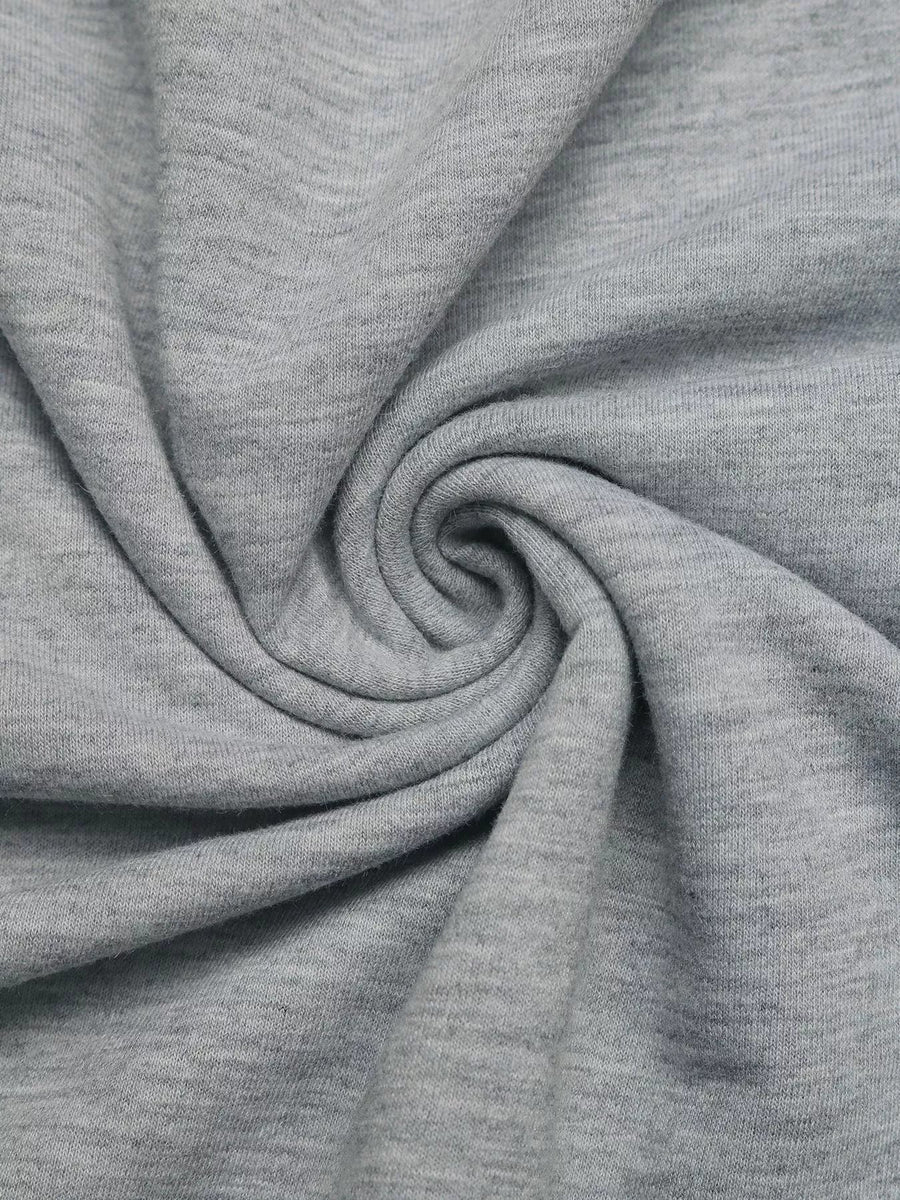Gray Heart Embroidered Sweatshirt