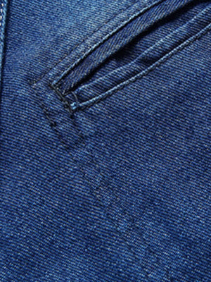 Dark with Men's Plus Size Button Up Denim Blazer in Dark