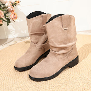 Suede,Rubber Imported Size &amp boots in Black with relaxed silhouette