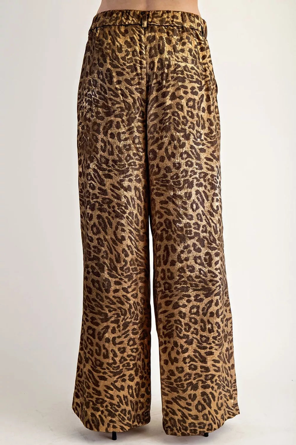 wide-leg pants in Leopard with leopard-print and pocketed