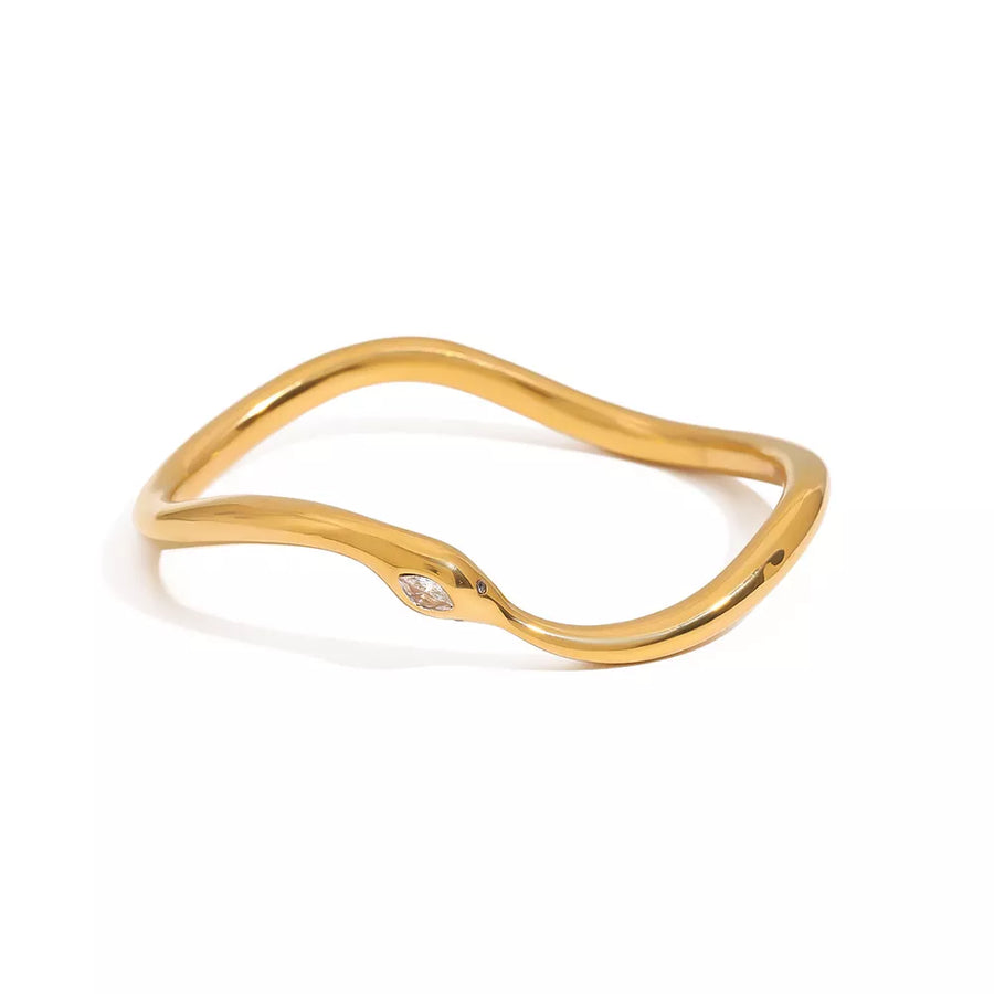 18k Gold-plated Wave Bracelet in Gold