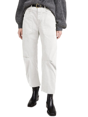 Wide-Leg Jeans With Patch Pockets in Medium Blue with pocketed
