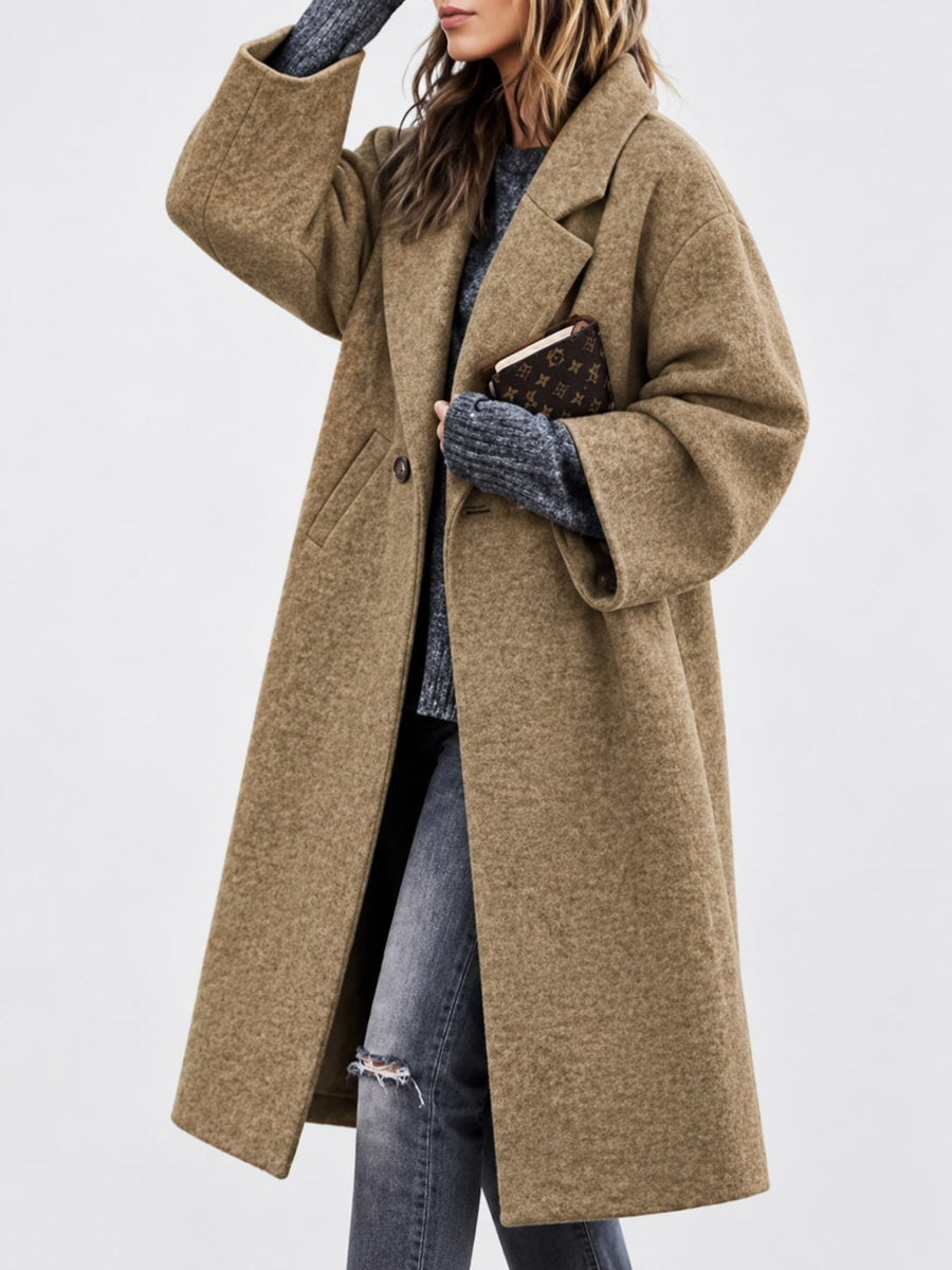 Polyester 100% Care instructions: Hand wash or professionally dry clean overcoat in Red with oversized silhouette