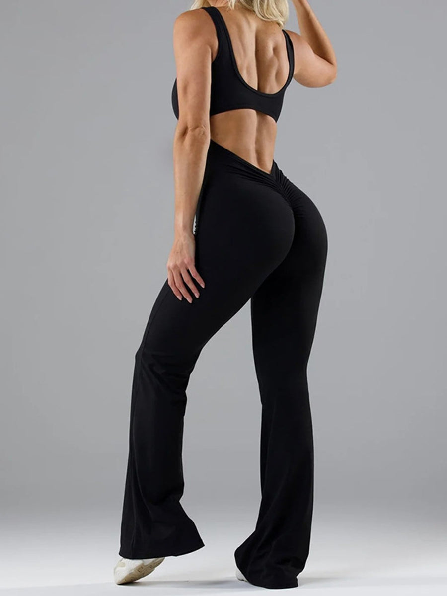 jumpsuit in black featuring seamless and bodycon fit