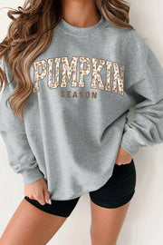 Gray sweatshirt with hip-length and pullover