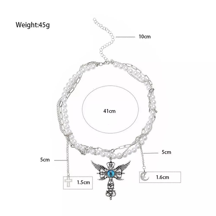 blue necklace
