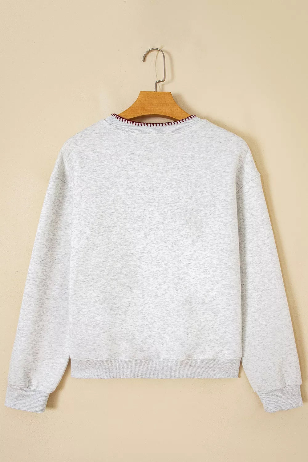 western sweatshirt in Light Gray with crew neck