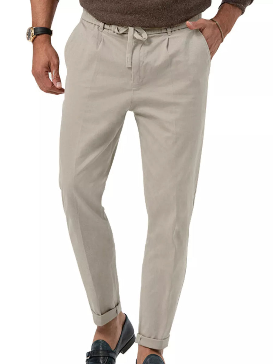 Men's Casual Drawstring Pants Plus Size in Deep Teal, view 17