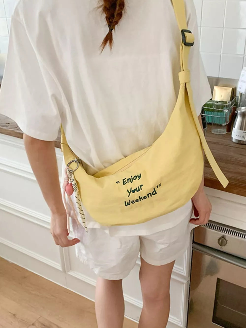 Yellow shoulder bag