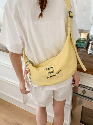 Yellow shoulder bag