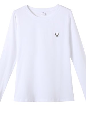 Cotton and spandex blend containing at least 90% but less than 95% cotton t-shirt in Pink with regular silhouette