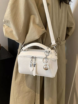Textured Mini Pu Leather Handbag option 7