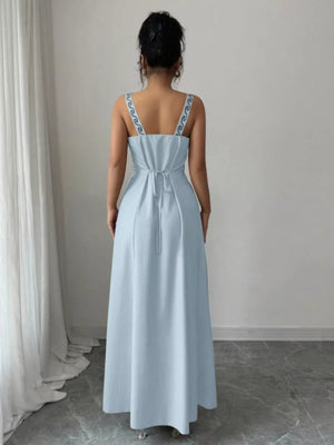 maxi dress featuring floral in light pink with 100% polyester Care instructions: Machine wash cold texture