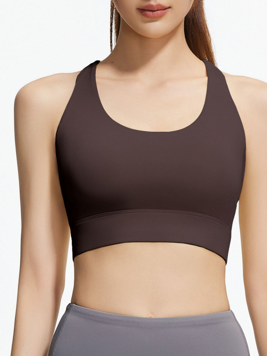 light yellow sports bra