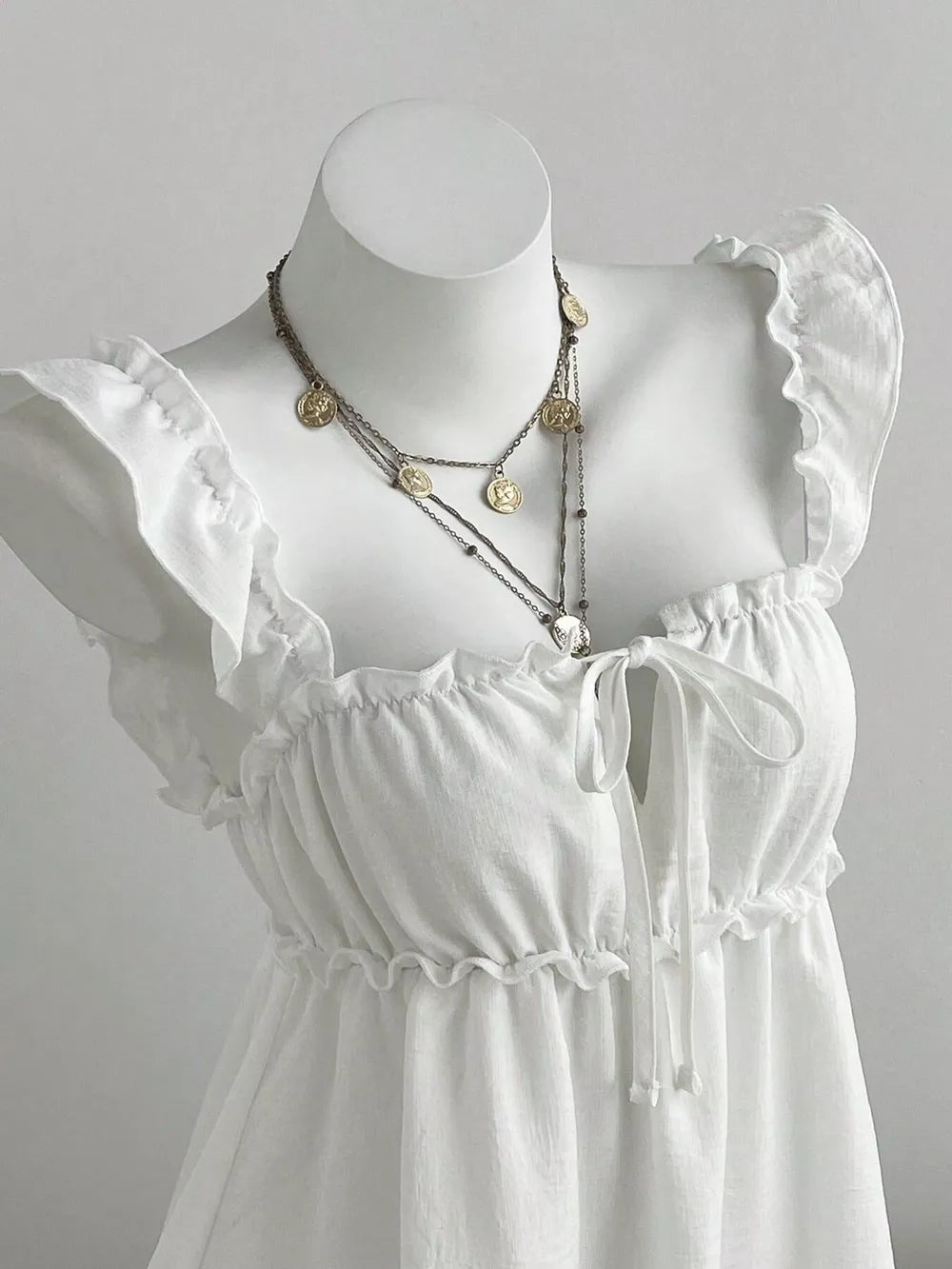 Frill Tie Front Mini Dress in this colorway