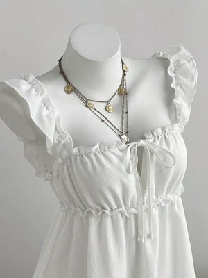 Frill Tie Front Mini Dress in this colorway