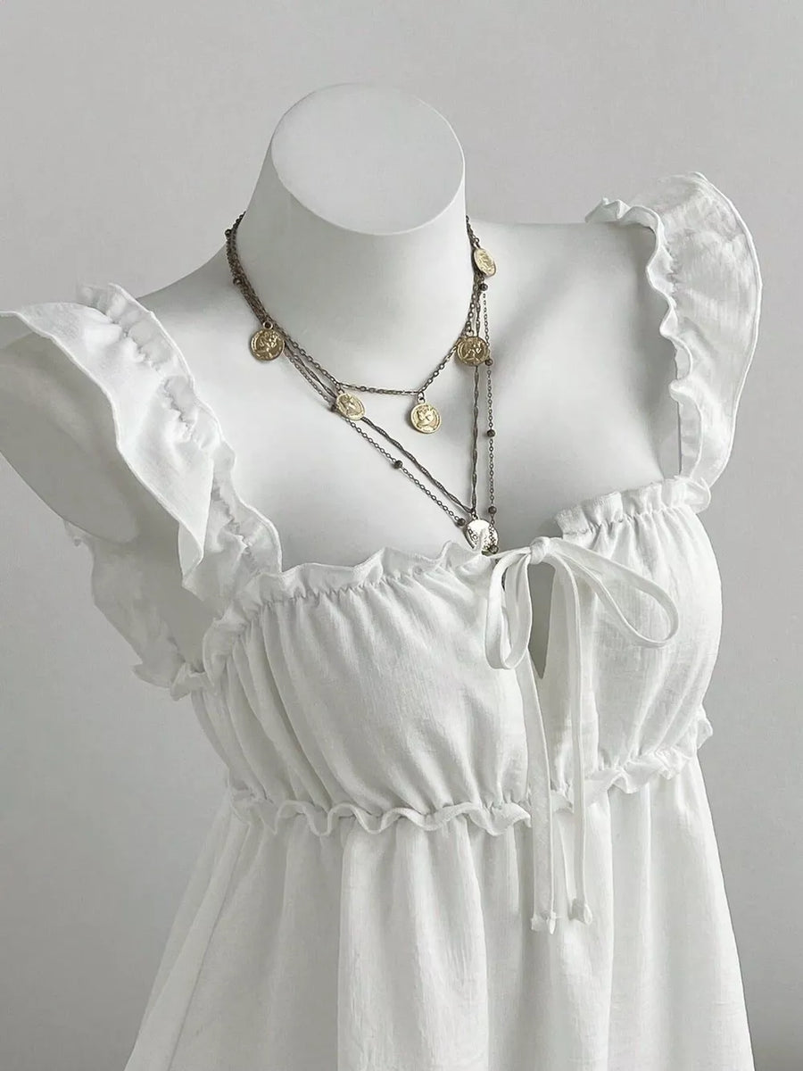Frill Tie Front Mini Dress in this colorway