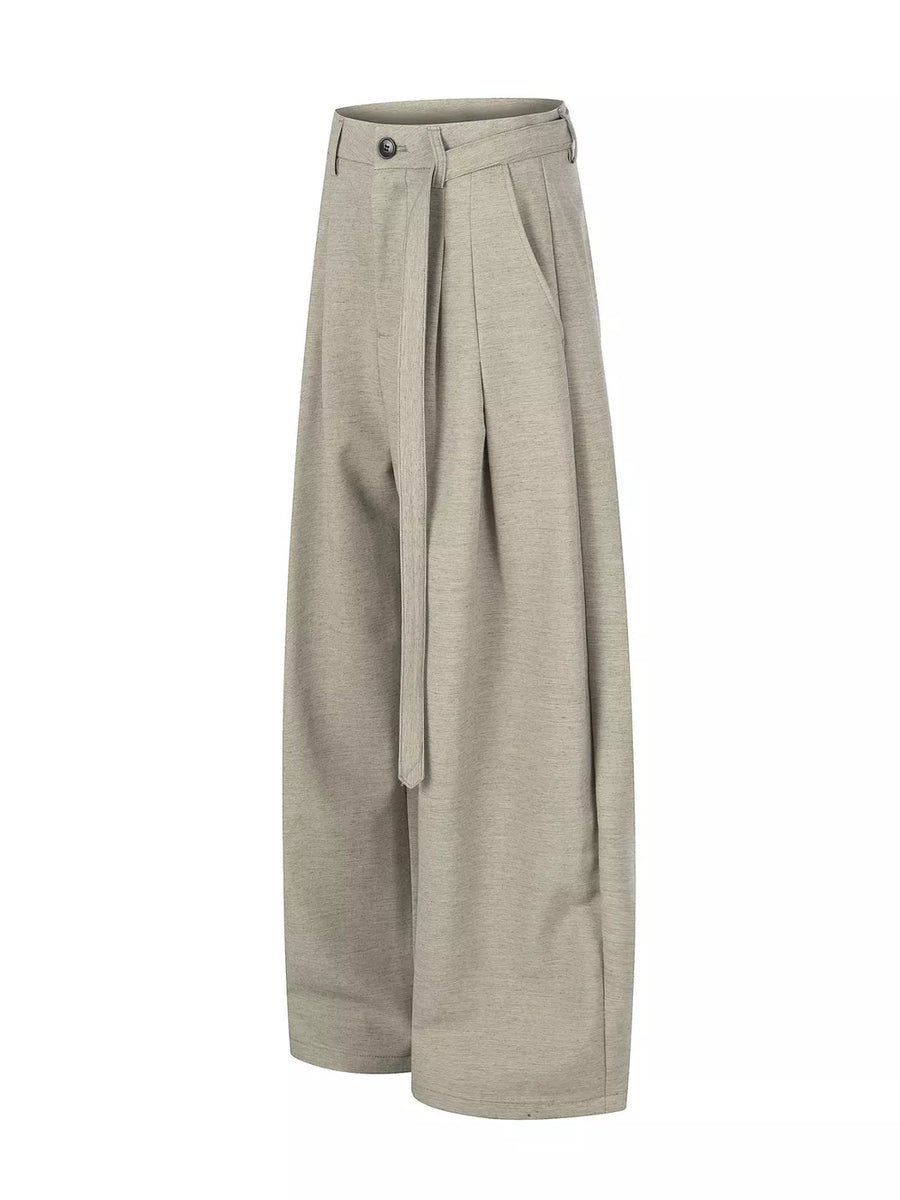 88% polyester, 8% viscose, 4% spandex Care instructions: Machine wash cold wide-leg pants in Tan with wide-leg silhouette