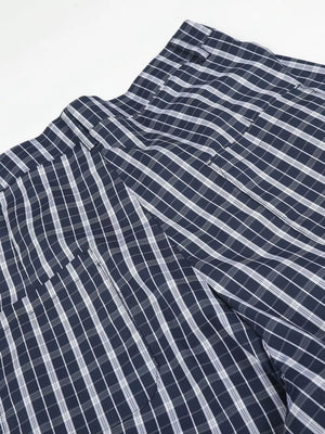 Men's Wide Leg Plaid Button-front Pants option 6