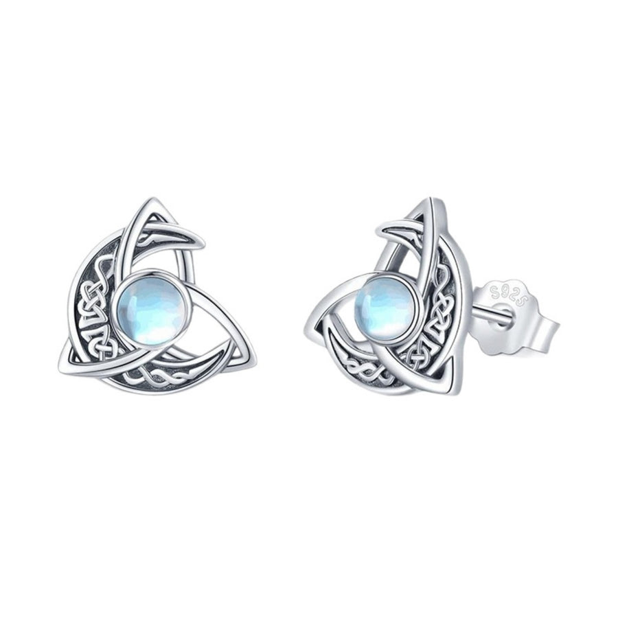 silver earrings with mini and post-back