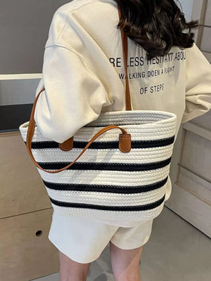 white tote with top handles and null