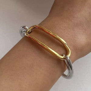 bracelet featuring geometric in gold with 18K Gold-Plated,Stainless Steel Care instructions: Avoid wearing during exercise