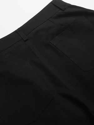 Brown with Men's Embroidered Cargo Capris in Brown